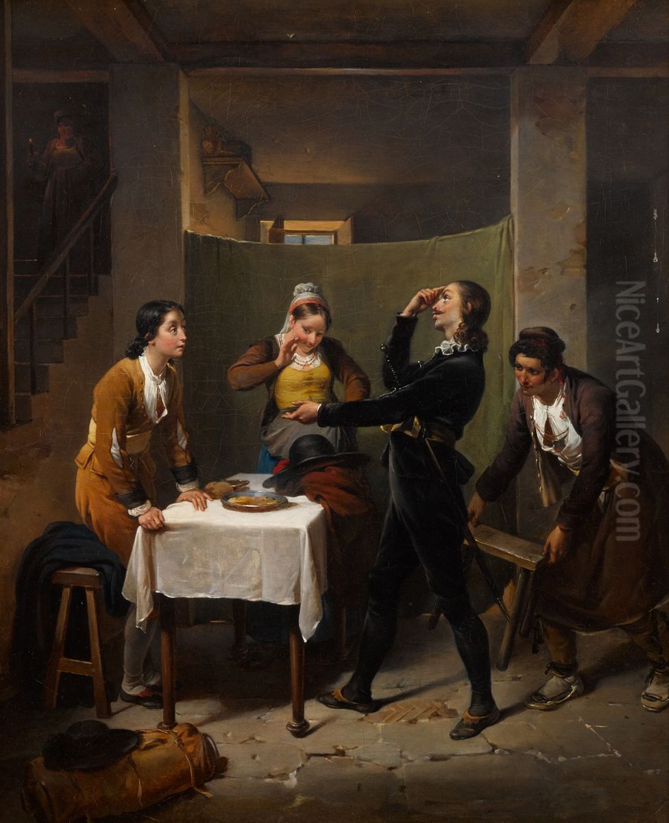 Gil Blas at Corcuello's Oil Painting by Hortense Haudebourt-Lescot