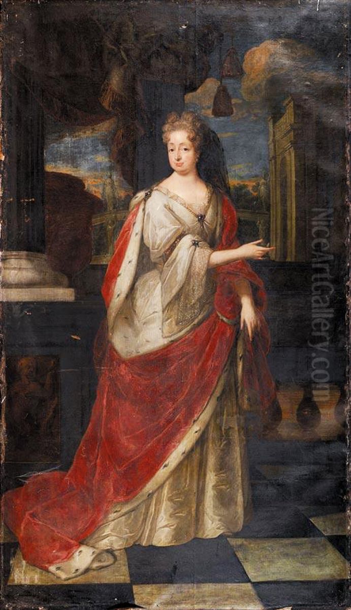 Portrait of the Electress Sophia of Hanover (1630-1714), later wife of Ernst August II of Saxe-Weimar Oil Painting by Jacques Vaillant