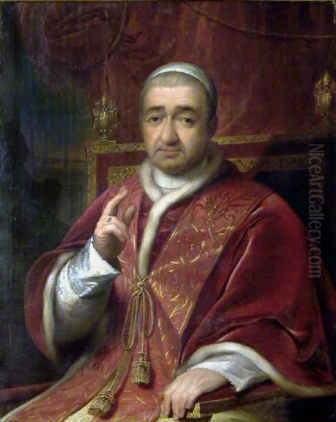 Portrait of Pope Gregory XVI Oil Painting by Gaspare Mattioli