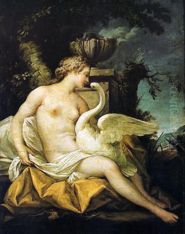 Leda and the Swan Oil Painting by Jean-Baptiste Marie Pierre