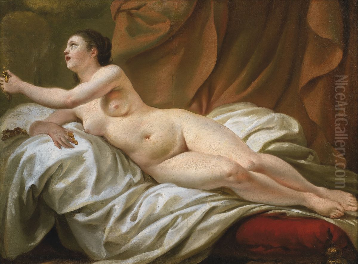 Danae Oil Painting by Jean-Baptiste Marie Pierre