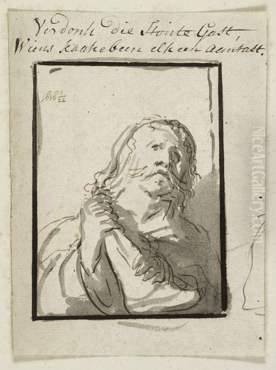 Verdonck - die stoute gast wiens kaakebeen elk een aentast Oil Painting by Salomon de Bray