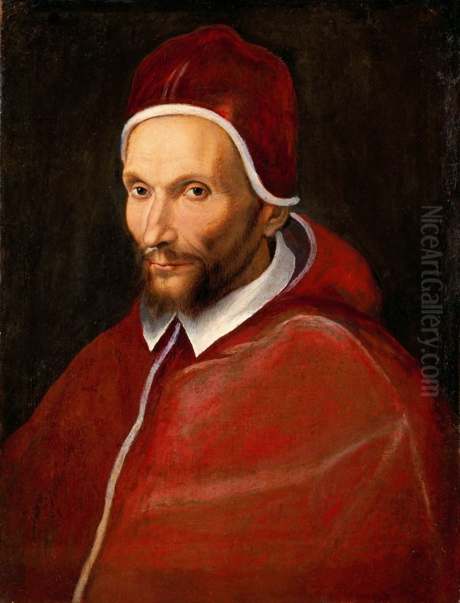 Portrait of Urban VII Oil Painting by Jacopino del Conte