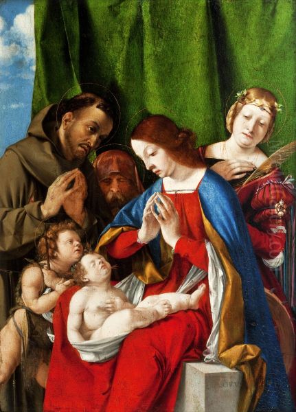 Adoration of the Child Oil Painting by Lorenzo Lotto