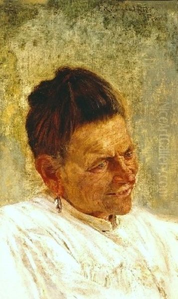 Head of an old woman Oil Painting by Felix Bernardelli