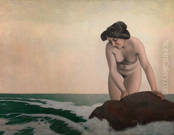 Baigneuse au rocher Oil Painting by Felix Vallotton