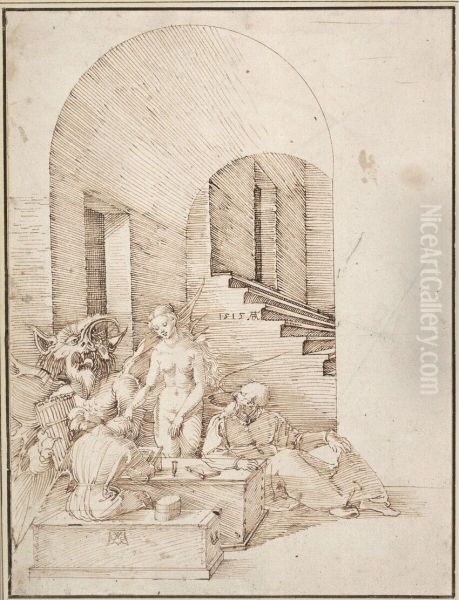 Temptation of Saint Anthony Oil Painting by Albrecht Durer