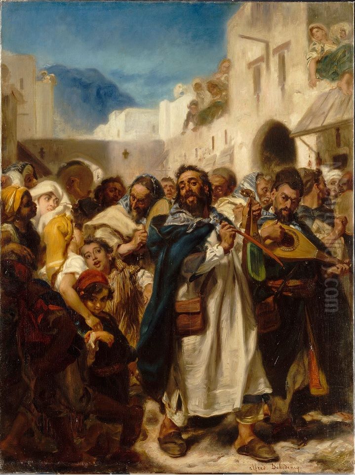 Jewish Festival in Tetuan Oil Painting by Alfred Dehodencq