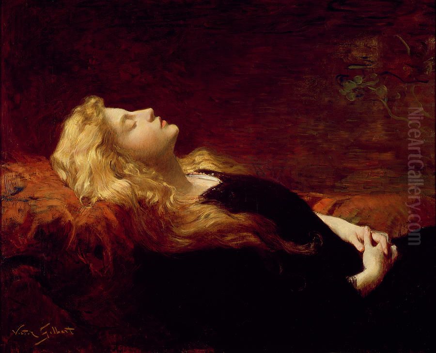 Resting Oil Painting by Victor Gilbert