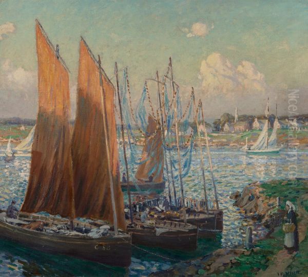Summer Day at the Harbor Oil Painting by Wilson Irvine