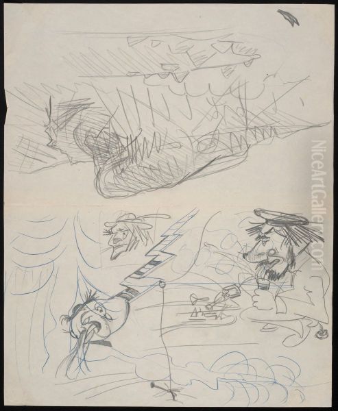 Highlander sketches Oil Painting by Stanislaw Ignacy Witkiewicz (Witkacy)