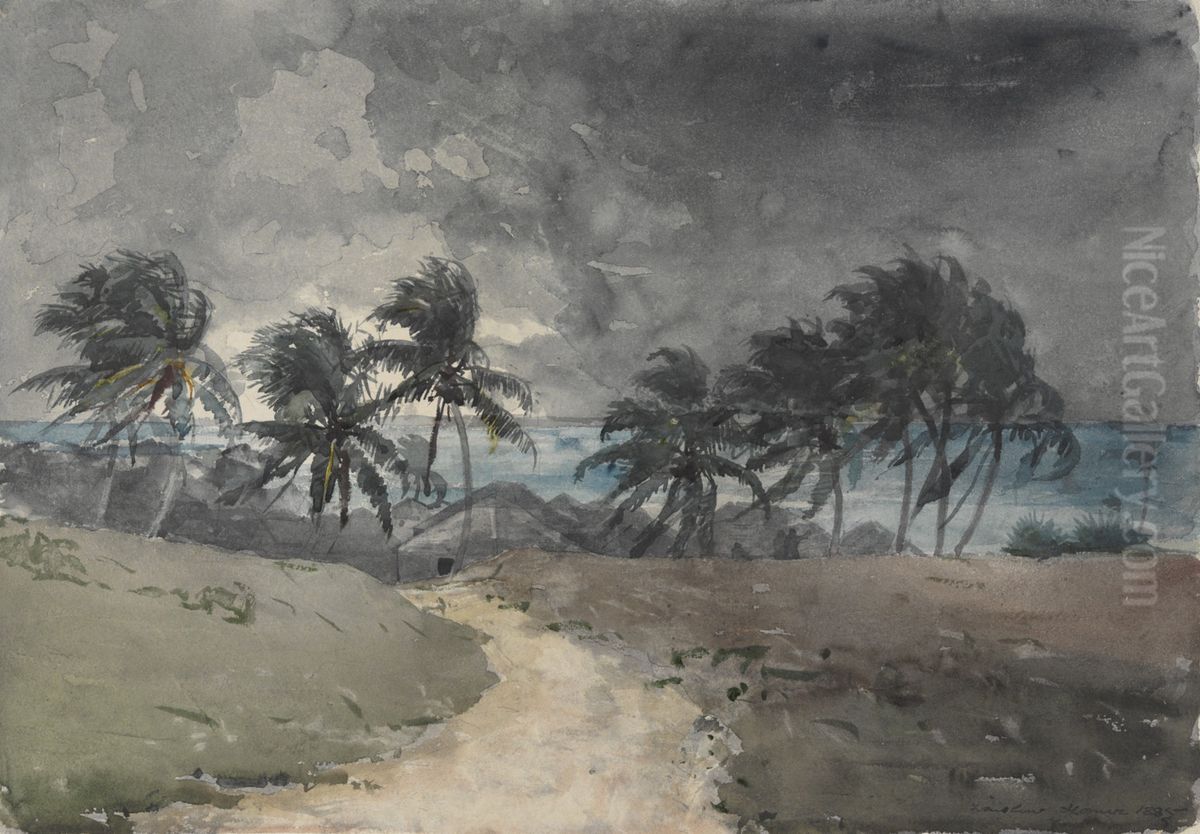 Storm, Bahamas Oil Painting by Winslow Homer