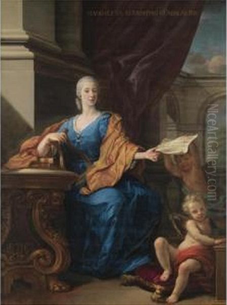 Portrait of Maddalena Guadagni Serristori Oil Painting by Ignazio Hugford