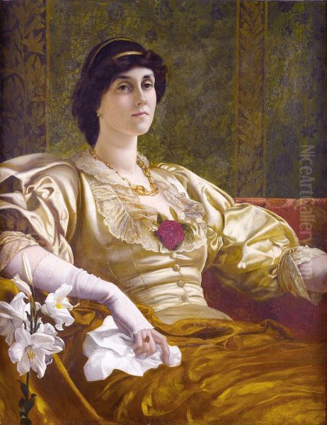 Ethel Bertha Harrison (1851-1916) Oil Painting by William Blake Richmond