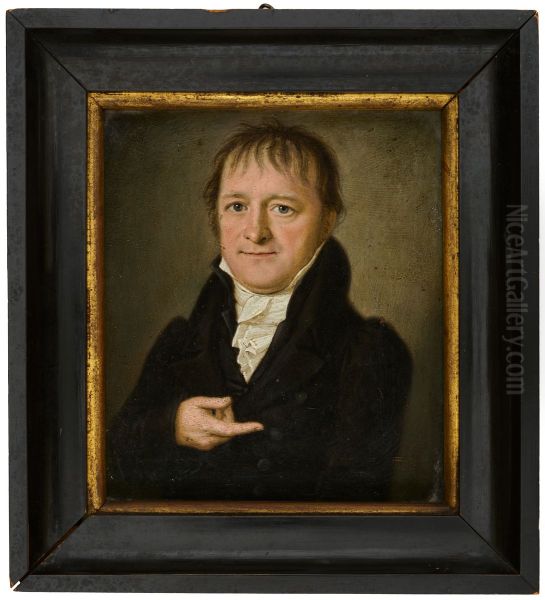 Portrait de Christian Hainlen Oil Painting by Wendelin Moosbrugger