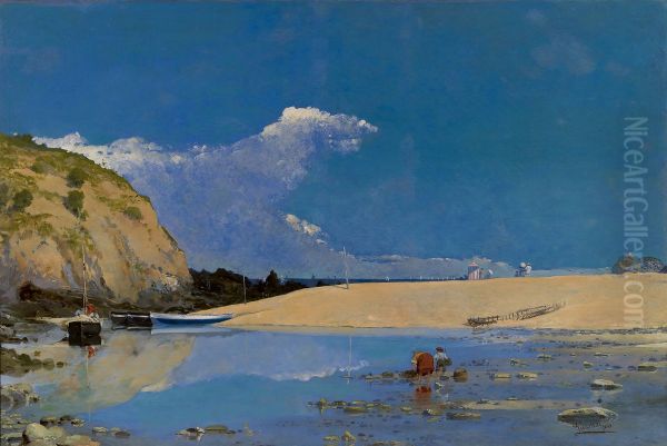 The beach at Bakio Oil Painting by Anselmo Guinea