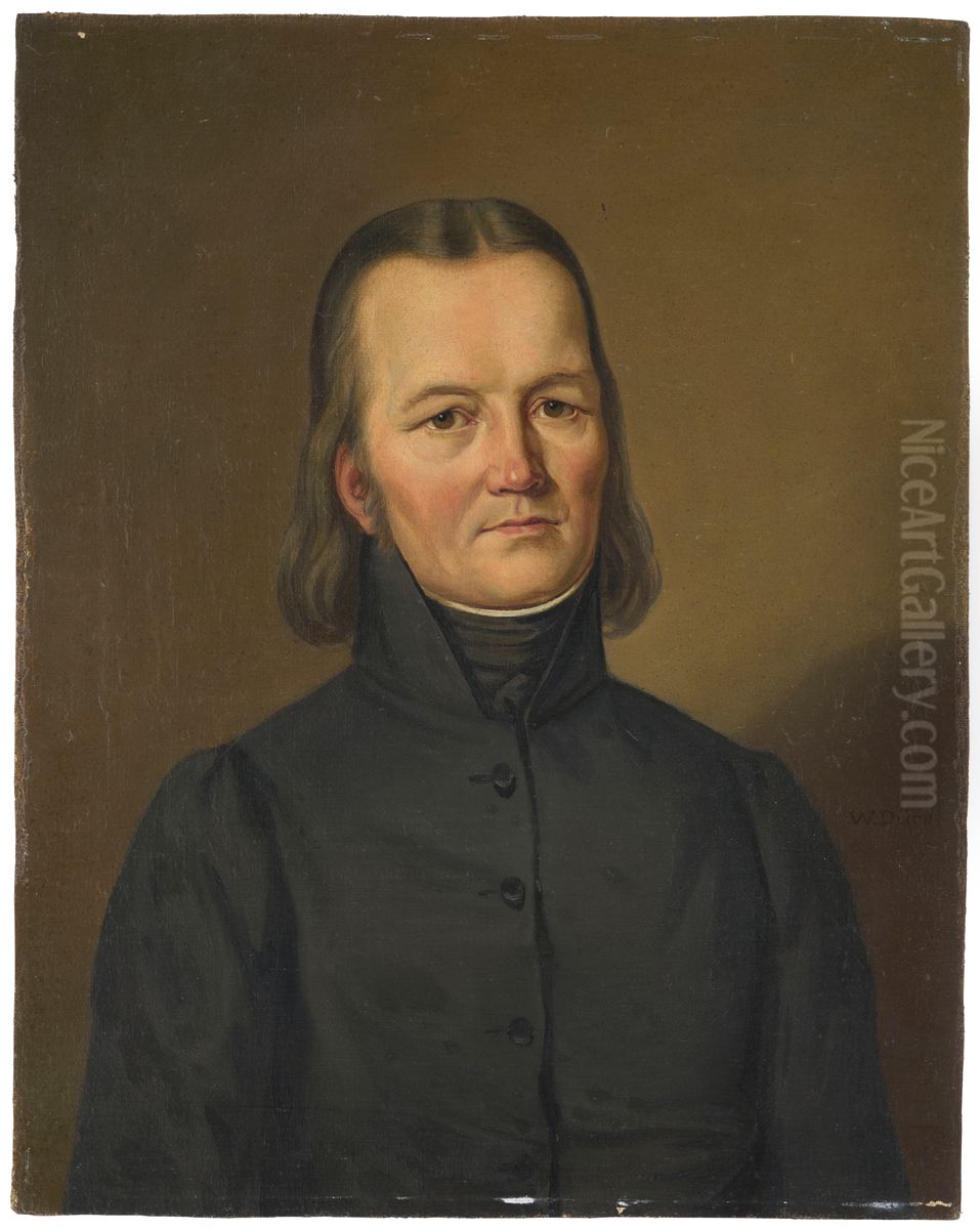 Portrait du recteur Joseph Durr Oil Painting by Wilhelm Durr the Elder