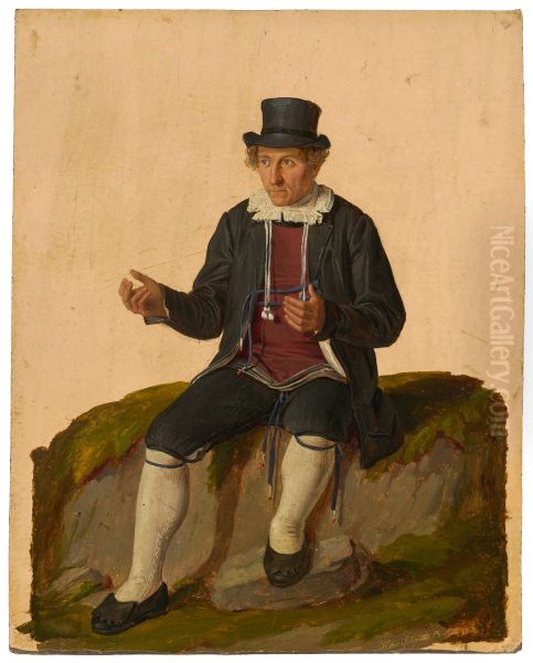 Man from Hauenstein Oil Painting by Louis Coblitz