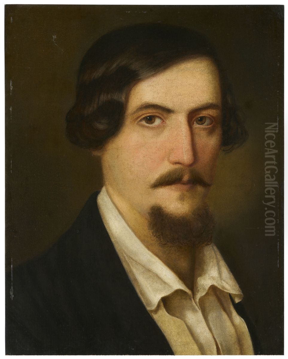 Self-portrait Oil Painting by Dionys Ganter