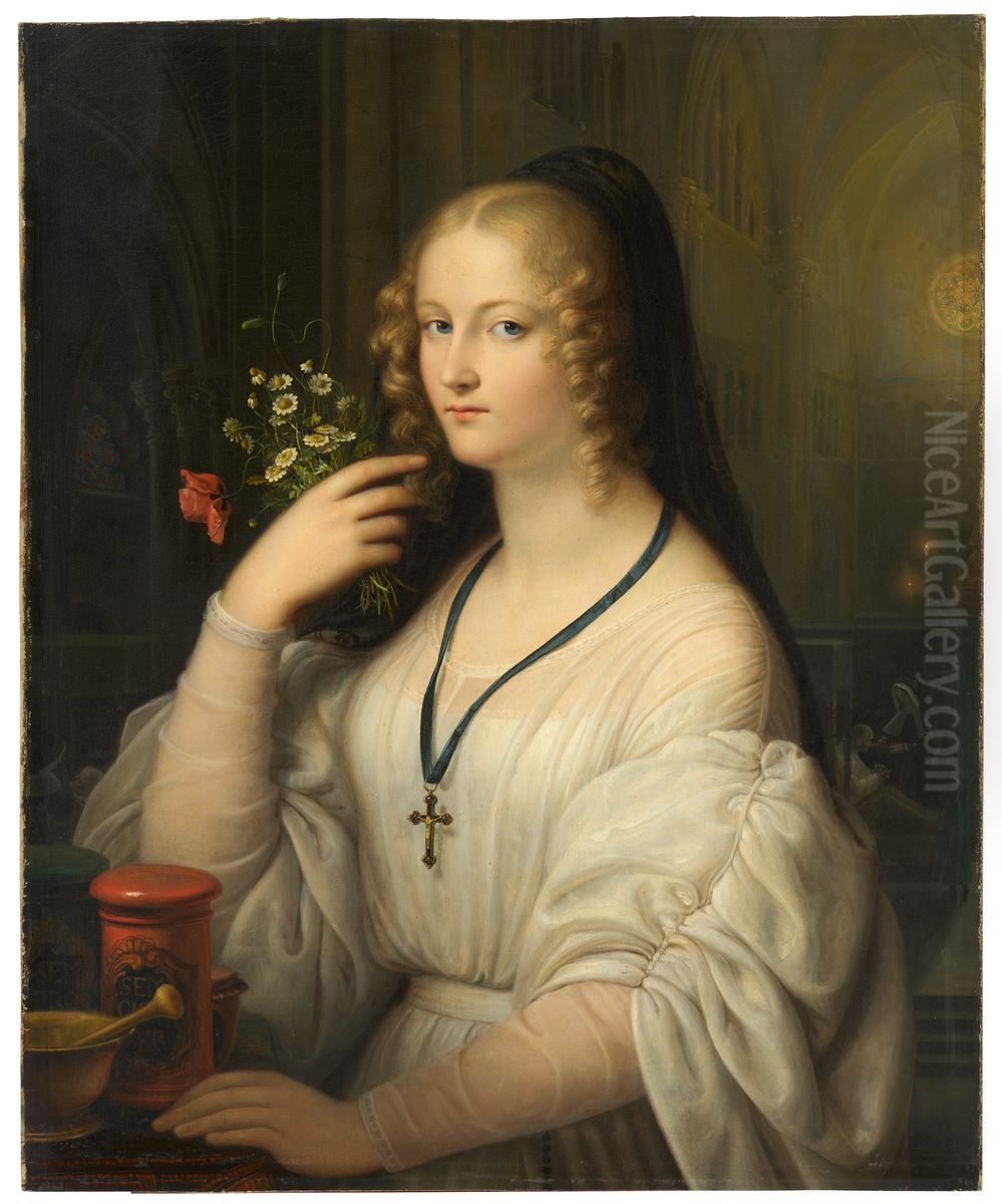 Novice des soeurs de la Charite Oil Painting by Jakob Gotzenberger