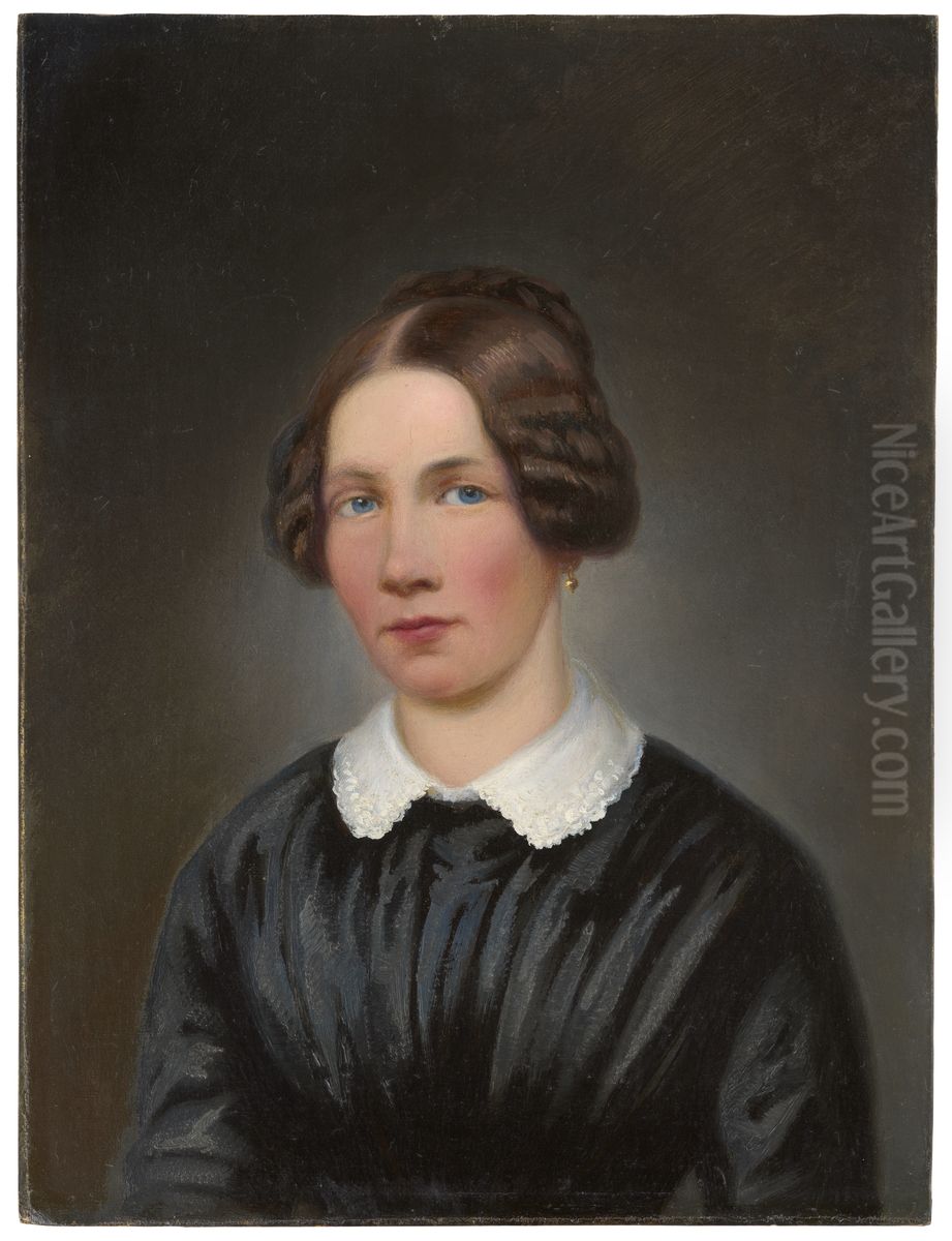 Portrait de Pauline Rogg, nee Tritscheller Oil Painting by Johann Baptist Laule
