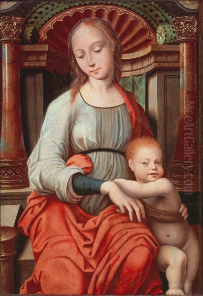 Virgin and child Oil Painting by Master of the Mansi Magdalen