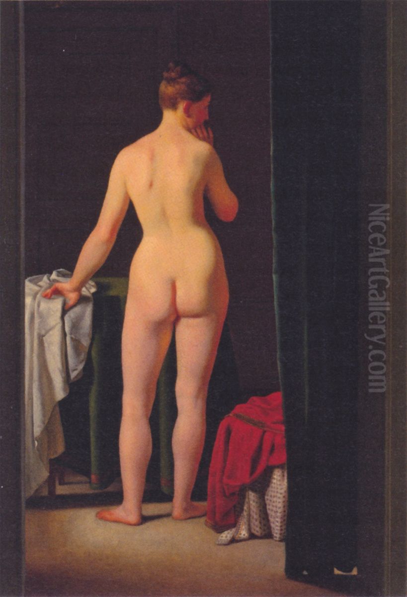 Modelstudie. Kvindelig model. Oil Painting by Christoffer Wilhelm Eckersberg