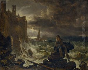 Nachtstuck nach der Schlussszene von Francois-Rene Chateaubriands Novelle ,,Rene