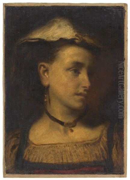 Portrait of a Woman Oil Painting by Julius Uetz
