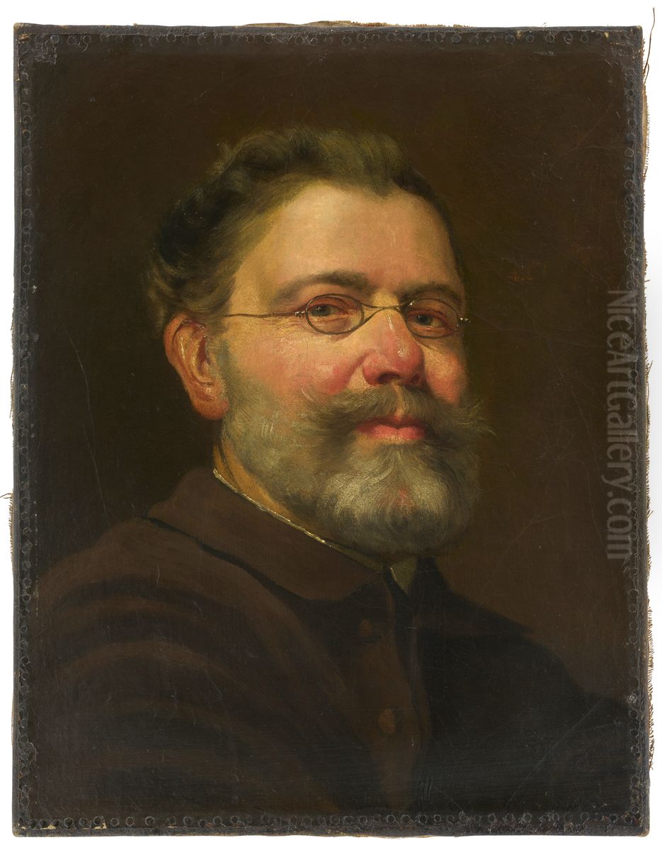 Self-portrait Oil Painting by Julius Uetz