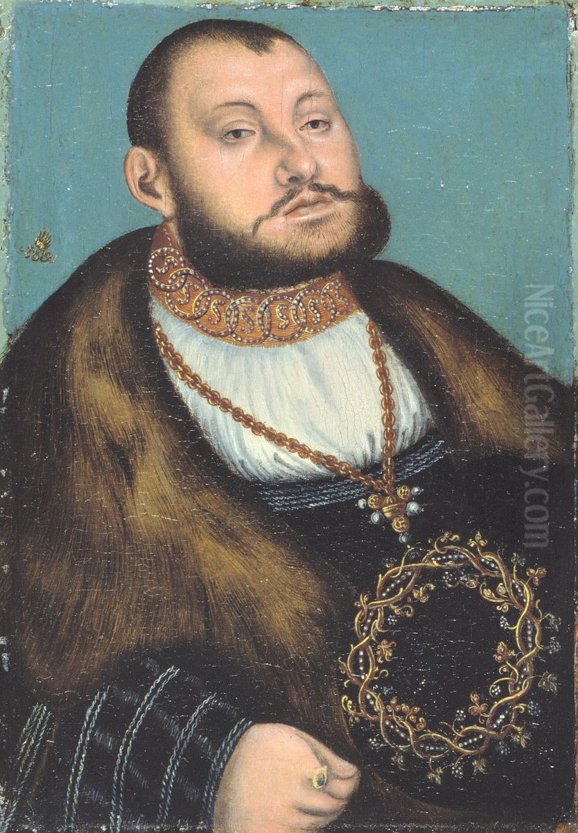 Portrait of Johann Friedrich I, the Magnanimous Oil Painting by Lucas Cranach the Elderand workshop