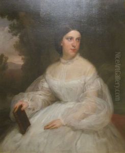 Portrait of a Woman in a White Dress