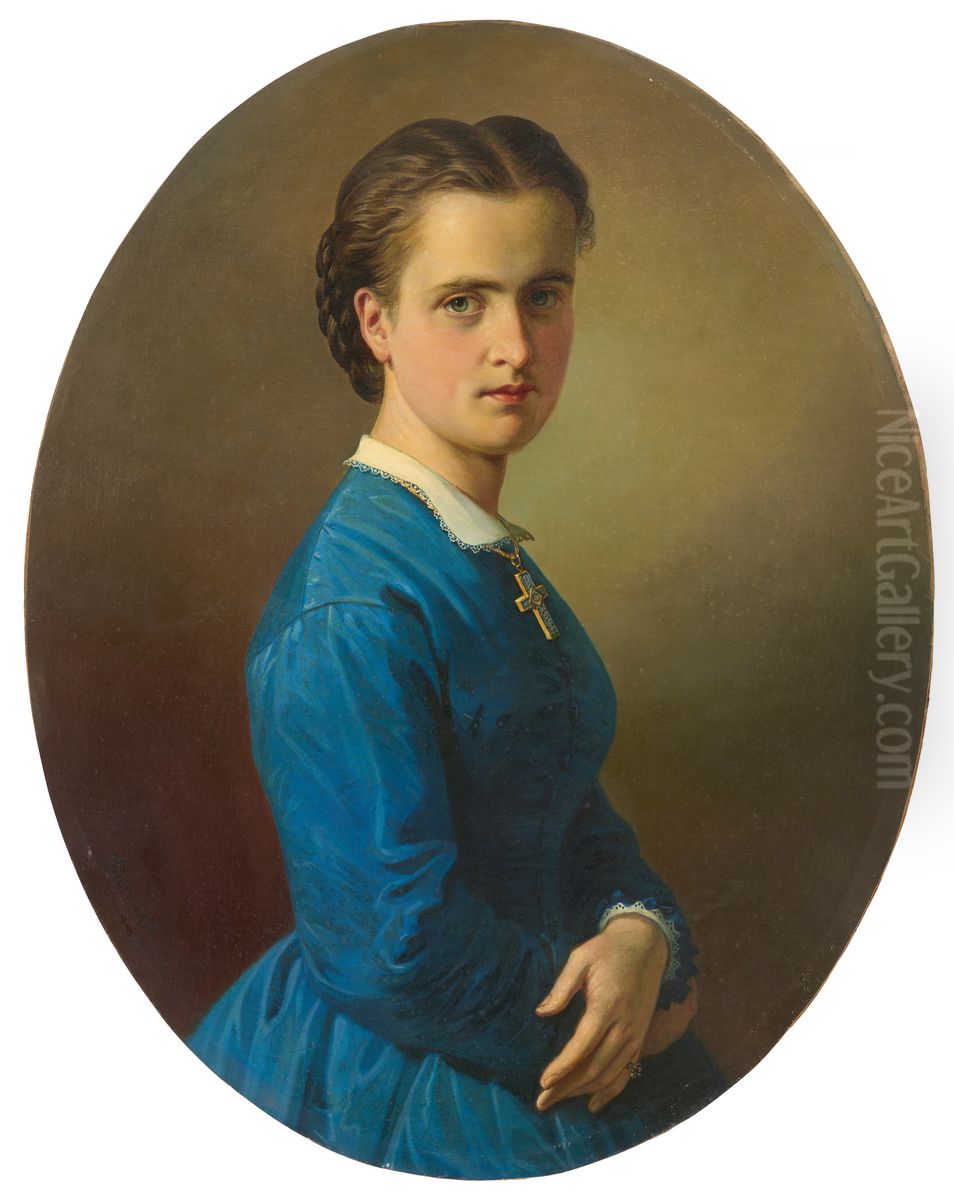 Portrait of Hermine Krebs Oil Painting by Wilhelm Durr the Elder