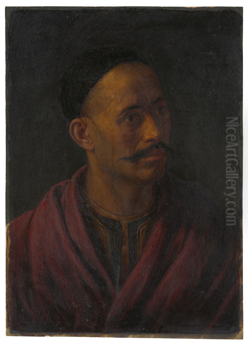 Brustbild eines Turken Oil Painting by Johann Baptist Tuttine