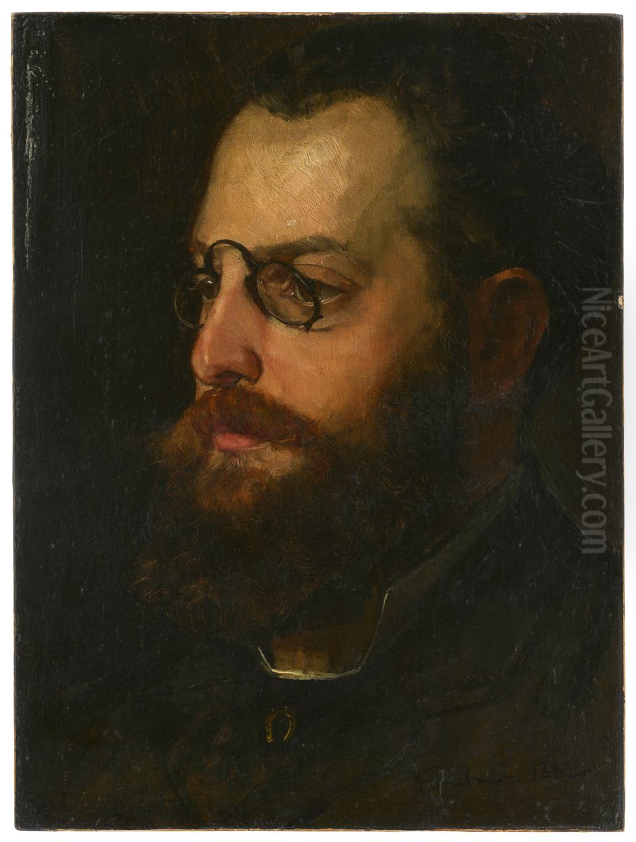 Portrait of the Poet Felix Philippi Oil Painting by Wilhelm Heinrich Trutbner