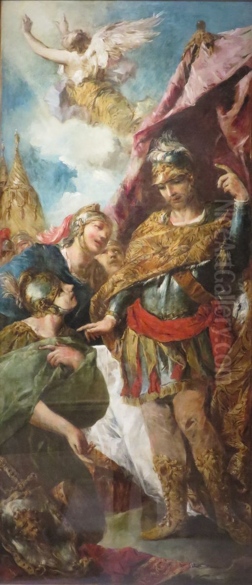 Godfrey of Boulogne Summons His Chiefs to Council Oil Painting by Francesco Guardi