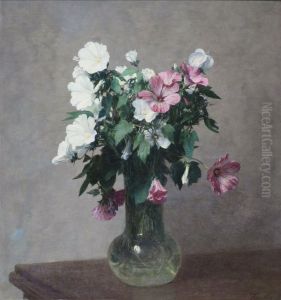 White and Pink Mallows in a Vase