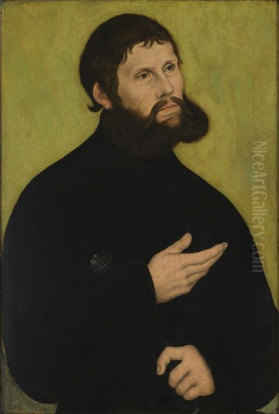 Portrait of Martin Luther as Junker Jorg Oil Painting by Lucas Cranach the Elder