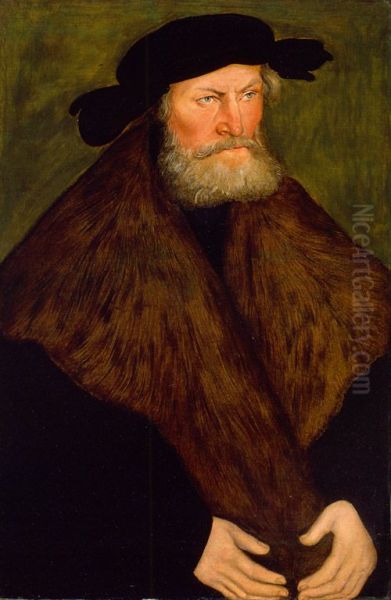 Portrait of Duke Heinrich the Pious of Saxony Oil Painting by Lucas Cranach the Elder