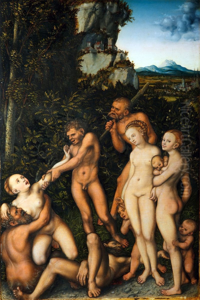 The Fruits of Jealousy Oil Painting by Lucas Cranach the Elder