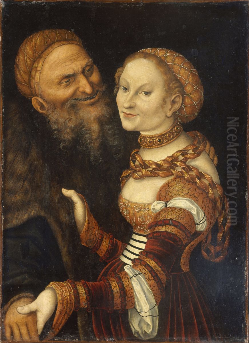 An Ill-matched Pair Oil Painting by Lucas Cranach the Elder