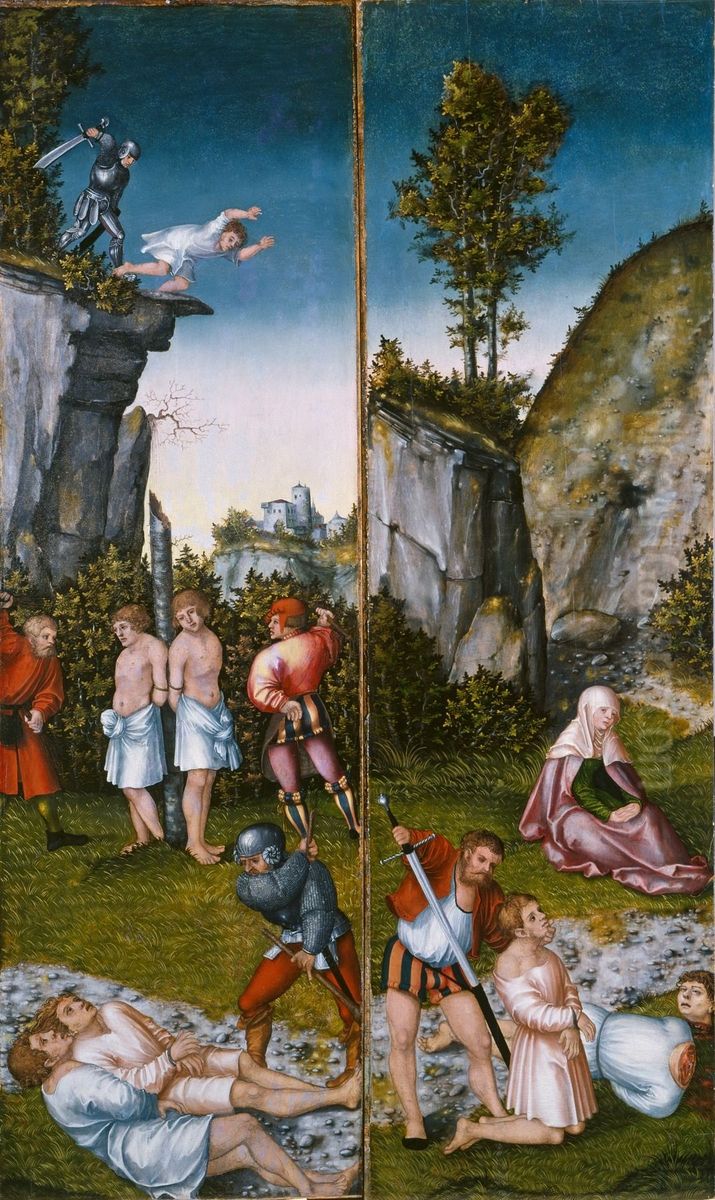 The Martyrdom of the seven sons of St Felicity Oil Painting by Lucas Cranach the Elder