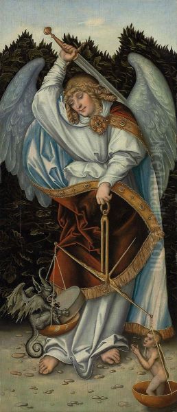 Der Erzengel Michael als Seelenwager Oil Painting by Lucas Cranach the Elder