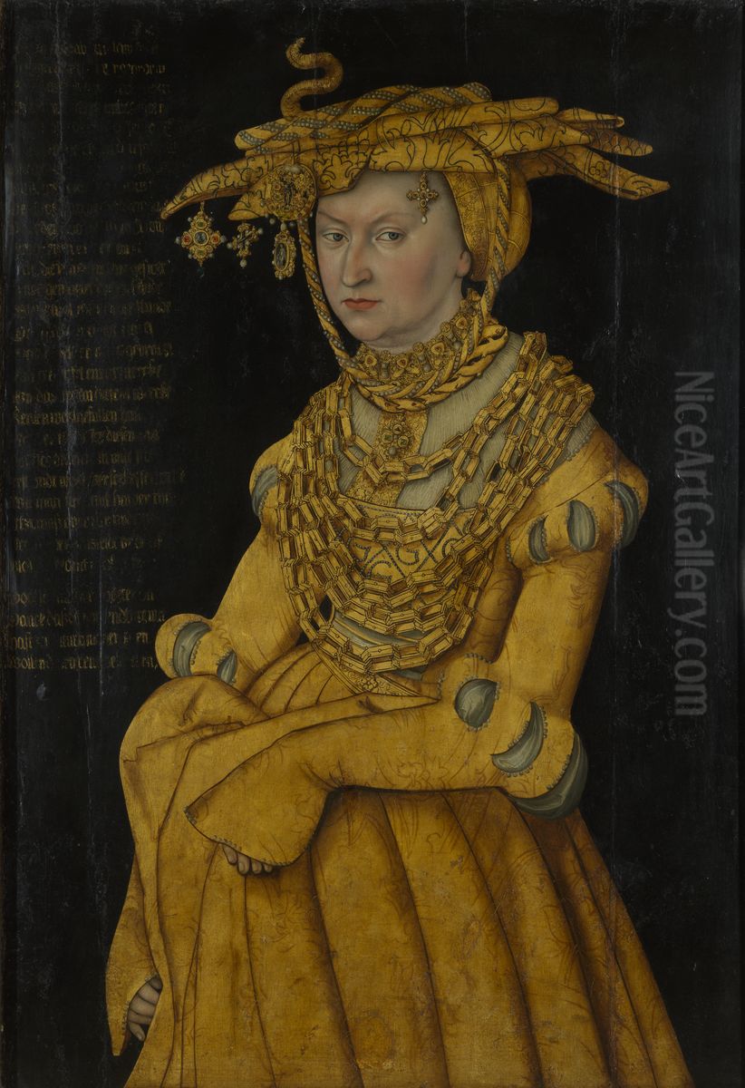 Portrait of the Duchess Catherine of Saxony Oil Painting by Lucas Cranach the Elder