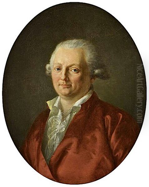 Jacques Firmin Beauvarlet Oil Painting by Alexander Roslin