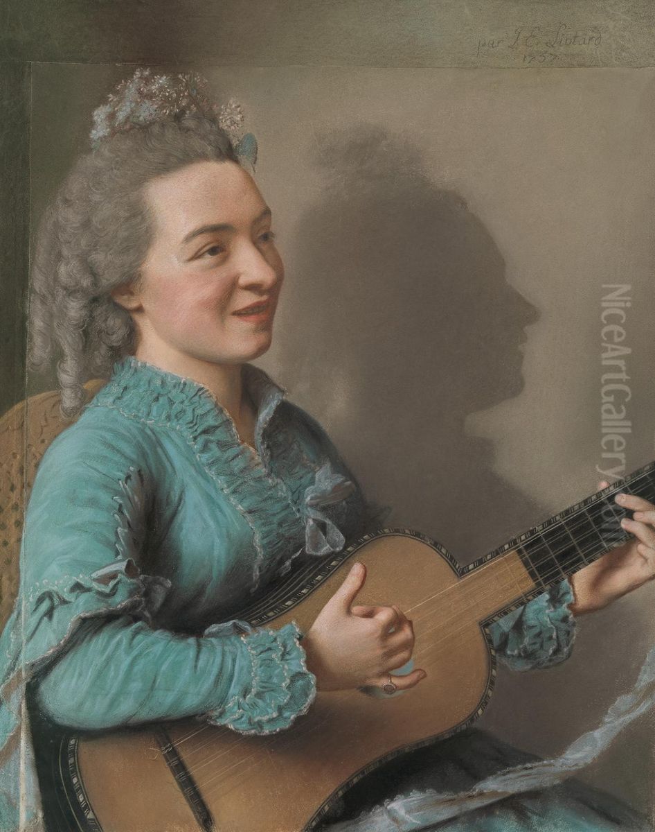 Portrait of Marie-Justine-Benoite Favart-Duronceray Oil Painting by Jean-Etienne Liotard