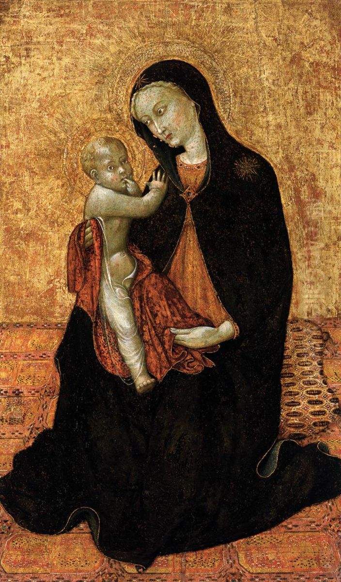 Virgin of Humility Oil Painting by Stefano di Giovanni