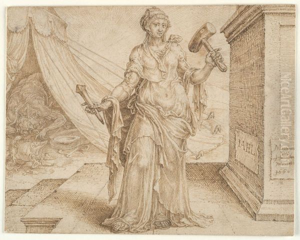 Jael Oil Painting by Maarten Van Heemskerck
