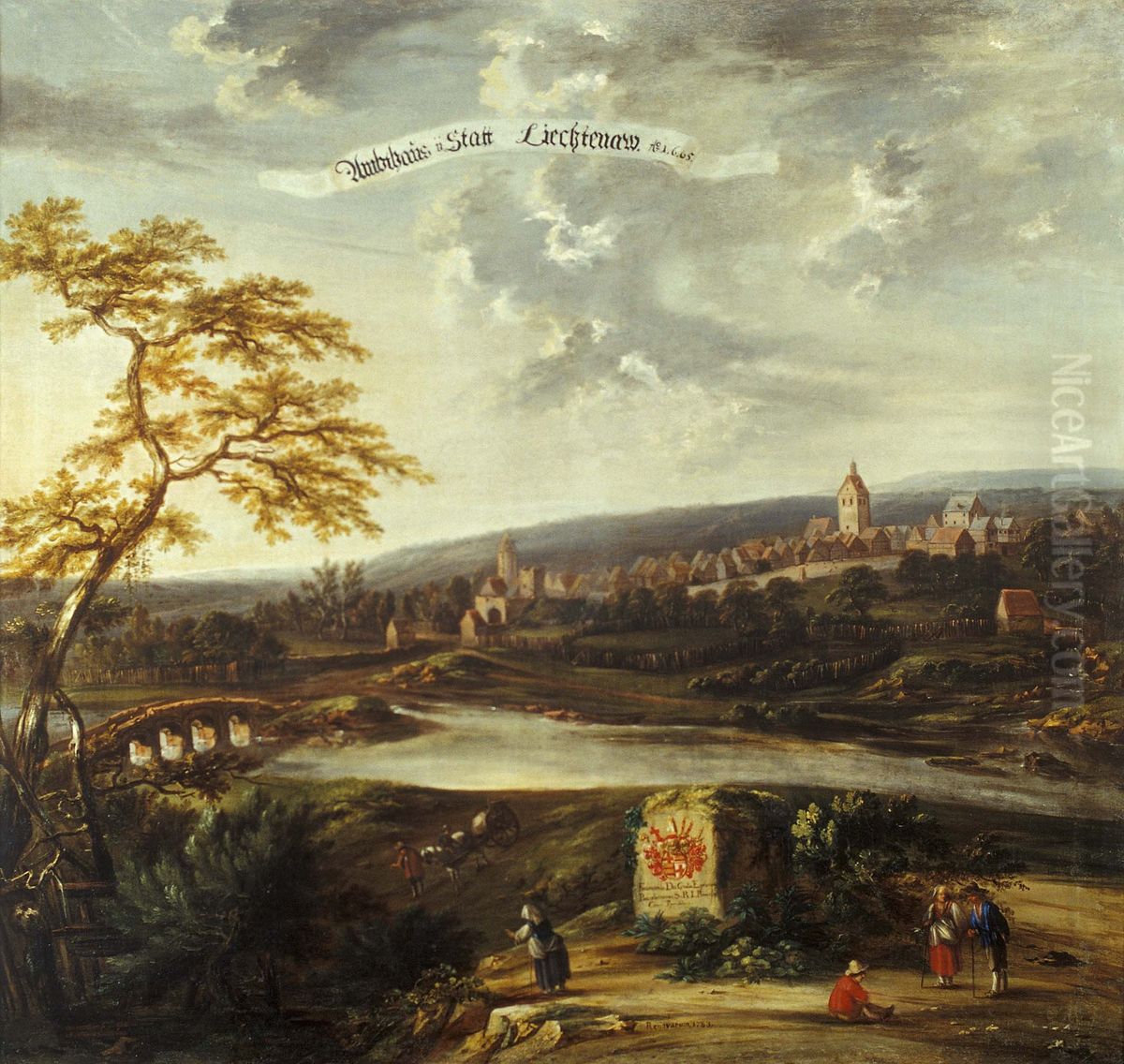 Lichtenau Oil Painting by Carl Ferdinand Fabritius