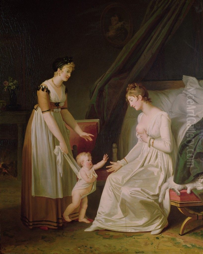 First Steps Oil Painting by Marguerite Gerard